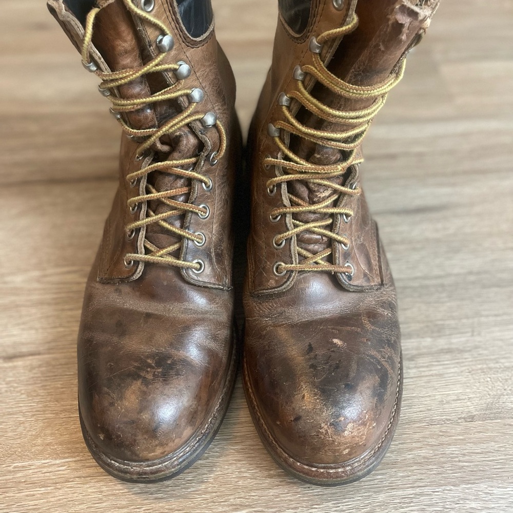 Red Wing Shoes Distressed Brown Leather Boots